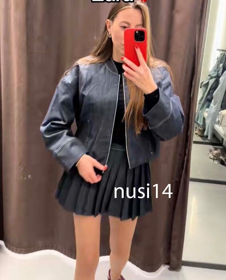 ZARA NEW WOMAN HIGH-WAIST Z1975 PLEATED DENIM CULOTTE SKIRT ZARA NEW WOMAN HIGH-WAIST Z1975 PLEATED DENIM CULOTTE SKIRT