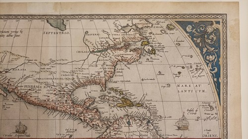 Americae sive novi orbis Nova descriptiol map de América Ortelius 1570 - Picture 4 of 12