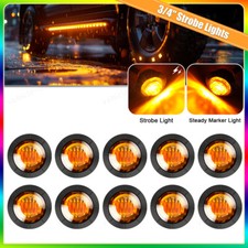 Led Marker Lights Flash 34 Inch Round 12v Side Bullet Light For Truck Trailer