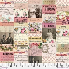 Free Spirit Tim Holtz Palette Pink by Tim Holtz PWTH210 Pink Collage  Cotton