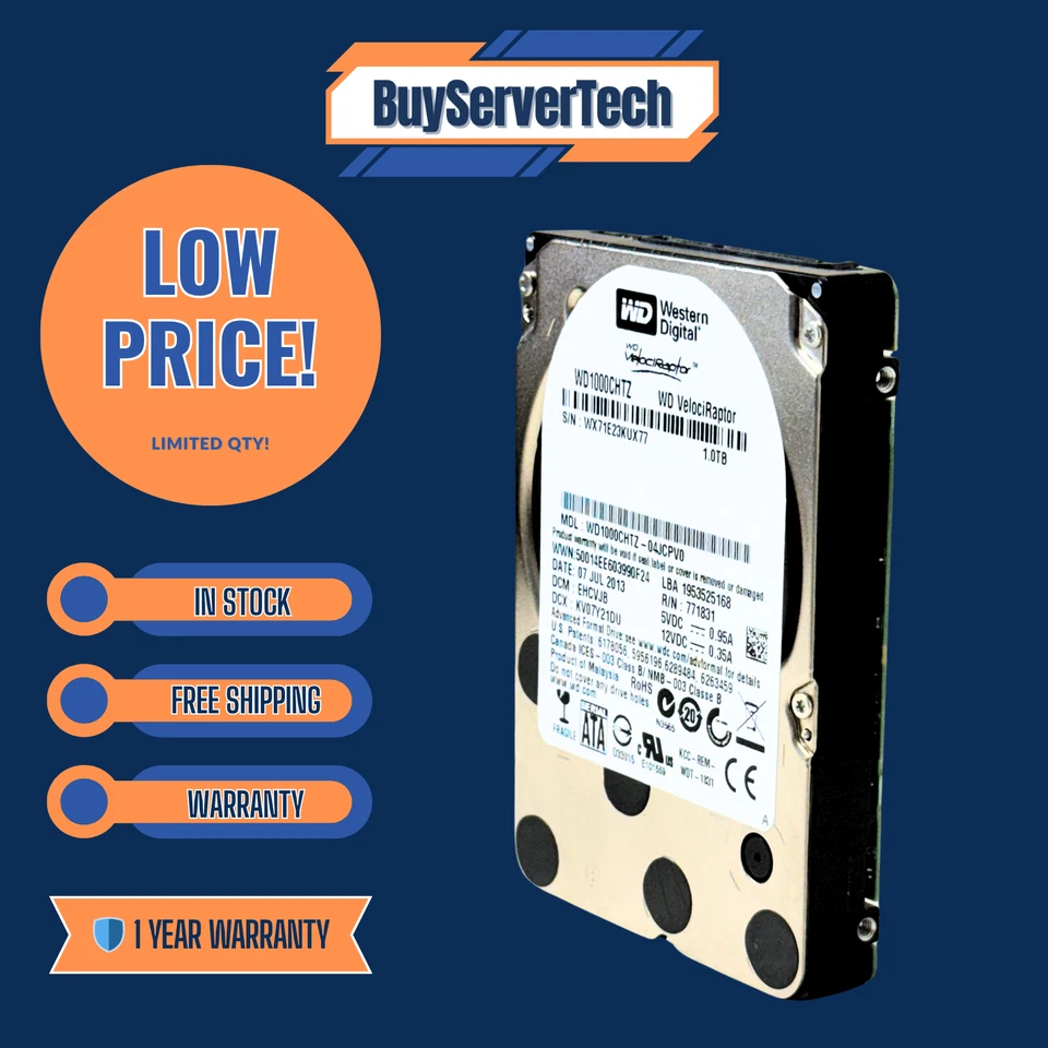 WD VelociRaptor WD1000CHTZ 1TB 10K RPM SATA 6Gb/s 2.5" HDD | 1YR - Image 3 of 4