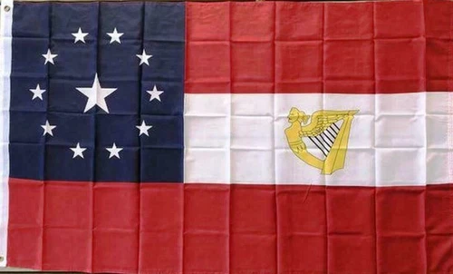 11 Star 1st National Stars & Bars w/ Irish Harp 3x5 ft Confederate CSA Flag NEW*