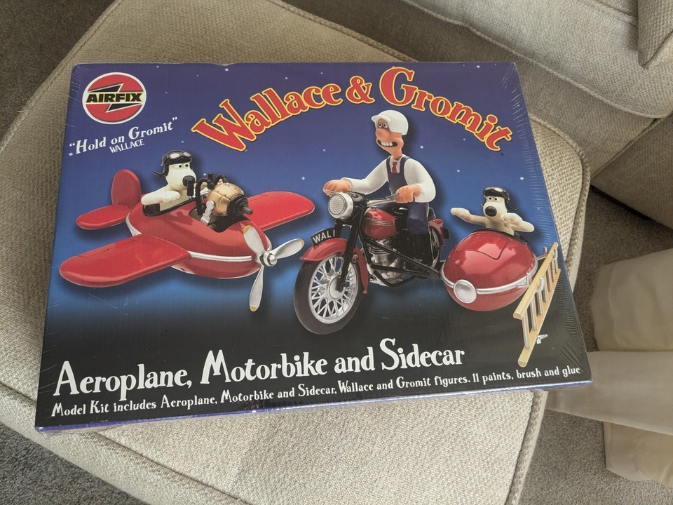 AIRFIX WALLACE AND GROMIT AEROPLANE MOTORBIKE SIDECAR MODEL KIT SEALED eBay