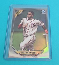 2018 Bowman Chrome Rookie of the Year Favorites Victor Robles RC Baseball Card T. rookie card picture