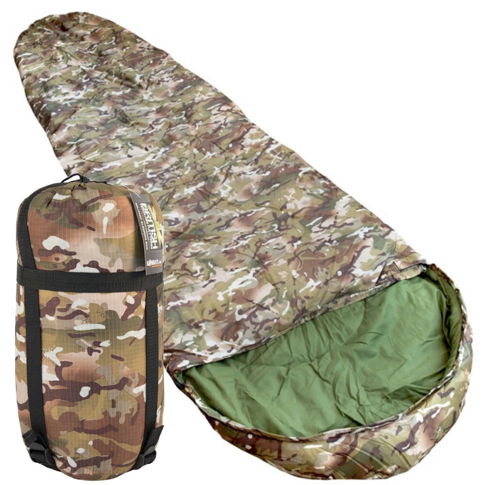 Adults Sleeping Bag Camping BTP Camo Camouflage Carp Fishing Military KombatUK
