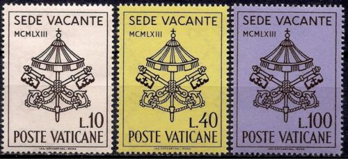 Vatican 1963 Death of Pope John XXIII Coat of arms Religion 3v set MNH - Picture 1 of 1