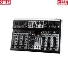 KP8 8-Channel Audio Mixer Built-in 16 Digital Effector 48V Phantom Power Supply