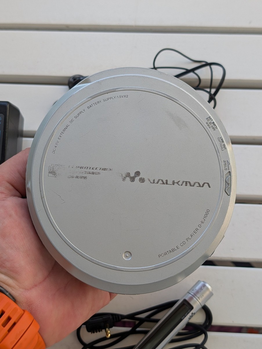 SONY CD WALKMAN D-EJ1000　動作確認済み SONY D-EJ1000 CD Walkman portable player Silver | eBay