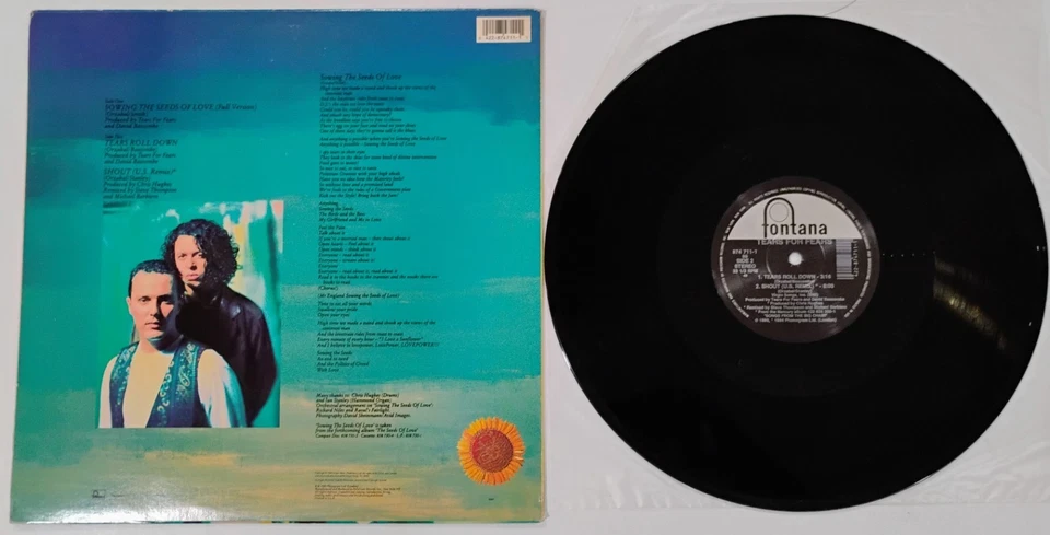 LP 12" VINTAGE Single  1989 33 rpm TEARS FOR FEARS Sowing the Seeds of Love - Image 4 of 4