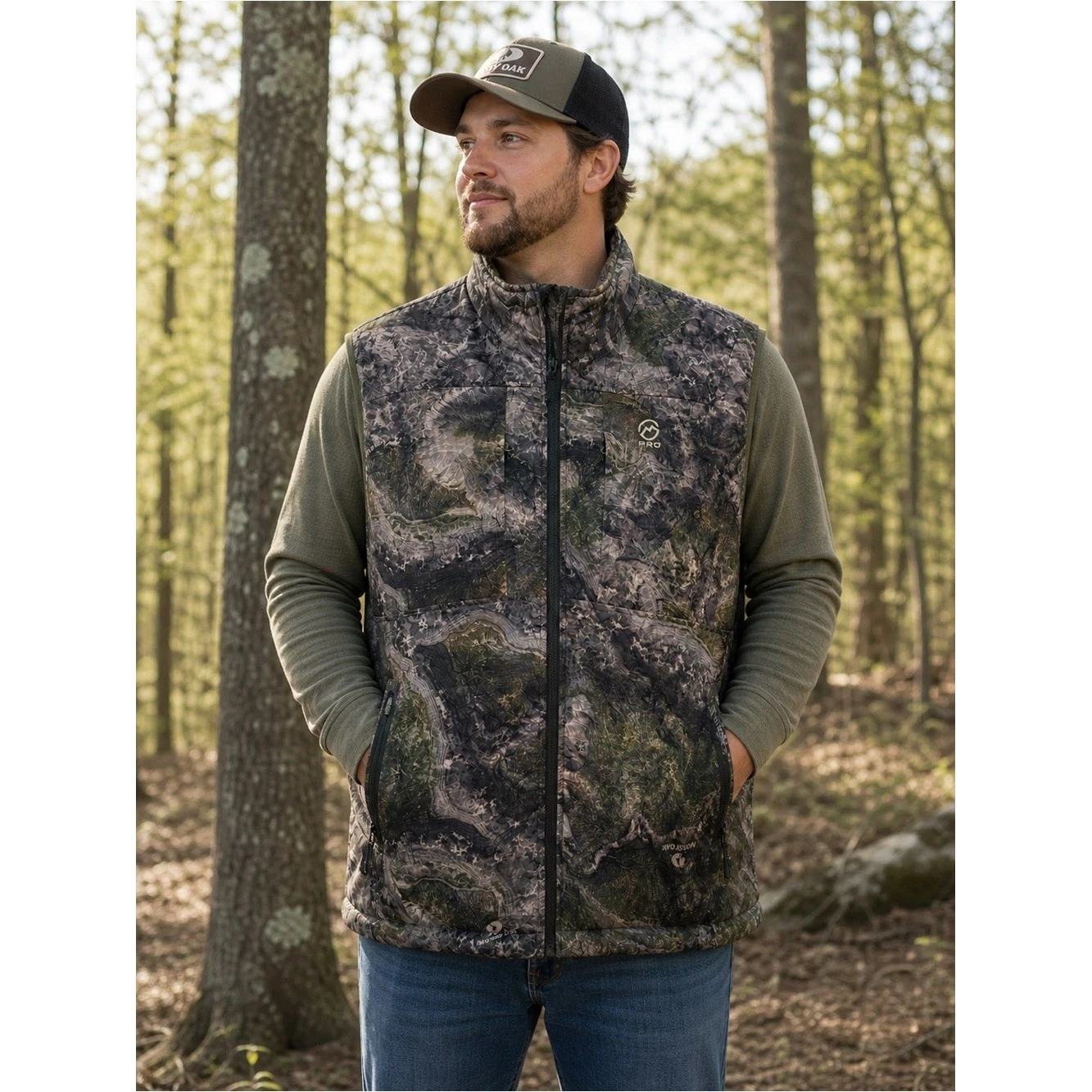 Magellan Outdoor Pro Mossy Oak Nanotex 3M Thinsulate Camo Puffer Vest- 3XL