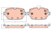 TRW Automotive GDB2215 Bremsscheiben-BremsbeläGe-Kit Audi 4M0 698 451 K