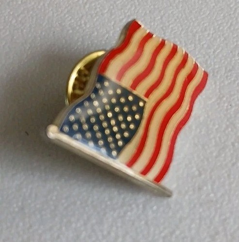 America Flag Tack Pin Vintage Red White And Blue Hat Pin - Picture 4 of 6