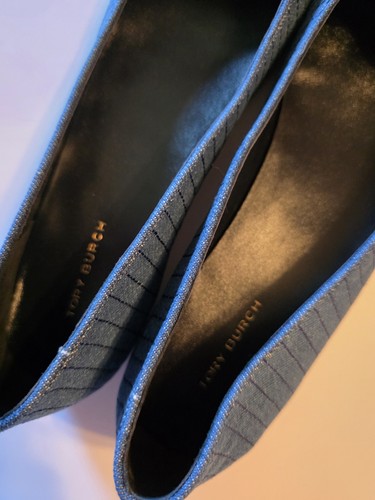 AUTHENTIC Tory Burch Quilted Bicolor Bow Ballerina Flats Size 9 NIB - Picture 14 of 20