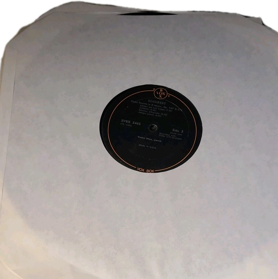 Piano Sonatas Walter Klein Volume 1 - 1973- 3 LP Viny Set VOX Record SVBX 5465 Foto 4 de 4