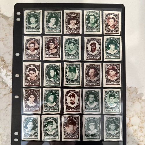 1961 TOPPS BASEBALL BRIEFMARKEN KOMPLETTER SATZ ALBUM 208/208 MANTEL WUNDERSCHÖN! ANSEHEN! - Bild 8 von 23