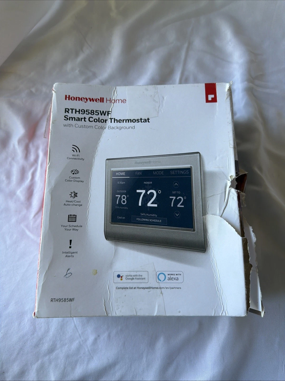 Honeywell Home RTH9585WF1004 Wi-Fi Smart Thermostat - Silver [6] READ