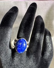 Beautiful Lapis Sterling Ring Sz 4.25