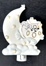 Lenox Noah's Ark Night Light On/Off Switch Ceramic Baby Nursery Crescent Moon
