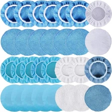 SIQUK 30 Pack Polishing Kit - 5-6 Inch Bonnets (12 Microfiber, 4 Waxing, 10