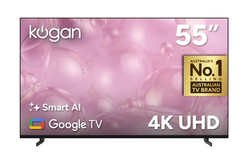 Kogan 55" LED 4K Smart AI Google TV - U96V, 55 Inch, TVs, TV & Home Theatre