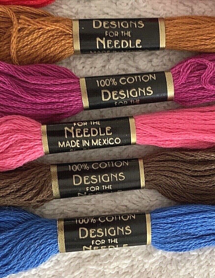 Designs for the Needle Embroidery Floss Cotton 11 Skeins Assorted Colors