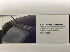 Subaru Impreza WRX  STI SPT Vortex Generator E751SFG300 Genuine Oem New 2008-14