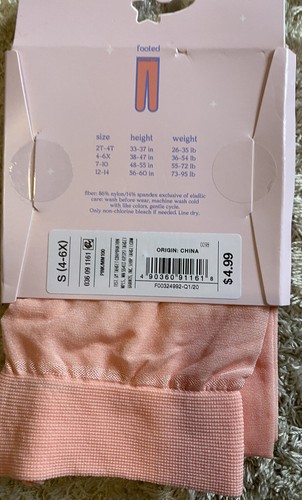 More Than Magic Girl's Peachy Tights Dance Footed Tights Size S(4-6X) NEW - Picture 2 of 2