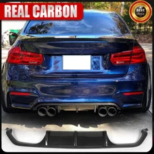 Real Carbon Fiber CF Rear Bumper Diffuser Lip for 2015-20 BMW F80 M3 F82 F83 M4
