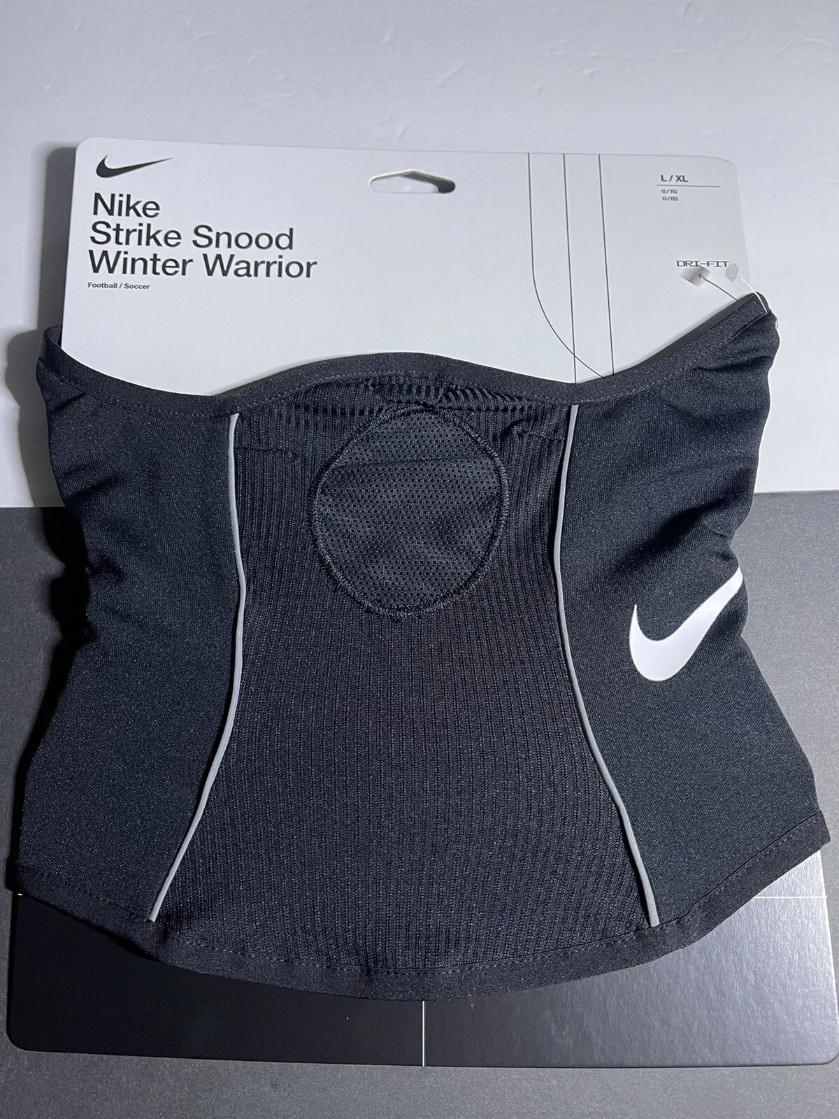 Size L/XL Men’s Nike Snood Neck Face Cover Warmer Ski Mask Soccer Running Black