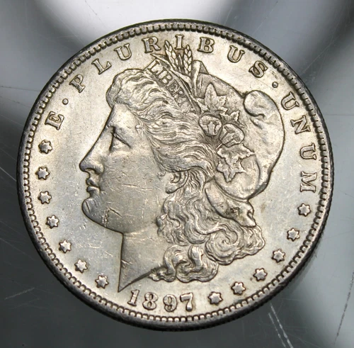 1897 S Morgan Silver Dollar - AU !!