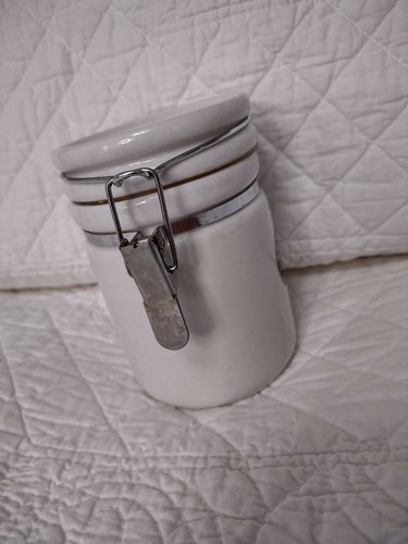Starbucks 2007 Ceramic Coffee Tea Locking Lid Storage Canister Mermaid Small - Picture 5 of 10