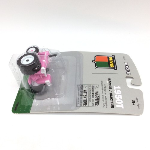 ERTL Pink OLIVER 1950T Tractor W/ Rear Duals 1/64 Die-Cast Metal Replica Sealed - Picture 3 of 11