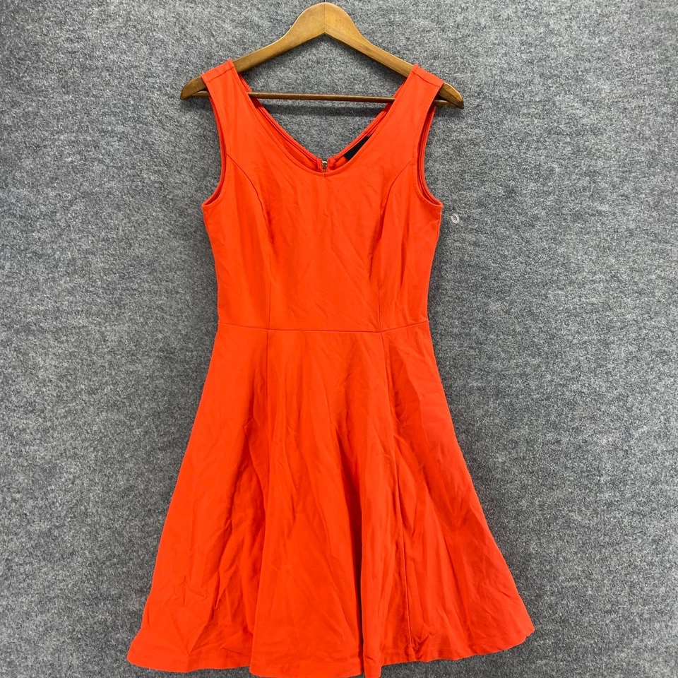 Vestido Cynthia Rowley Mujer S Pequeño Rojo Vaina Midi Cremallera Cuello en V Sin Mangas Foto 3 de 4