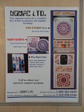 Nomac Pub Time Dart Game Flyer Original Magazine Pull Out Ad Vers 1