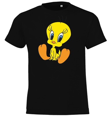 Youth Designz Kinder T-Shirt Tweety 2 Logo Print Looney Bugs Bunny Tunes Lustig