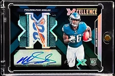 2019 Panini XR Miles Sanders Xcellence RPA Rookie Patch Auto Tag RC 1/1 Eagles