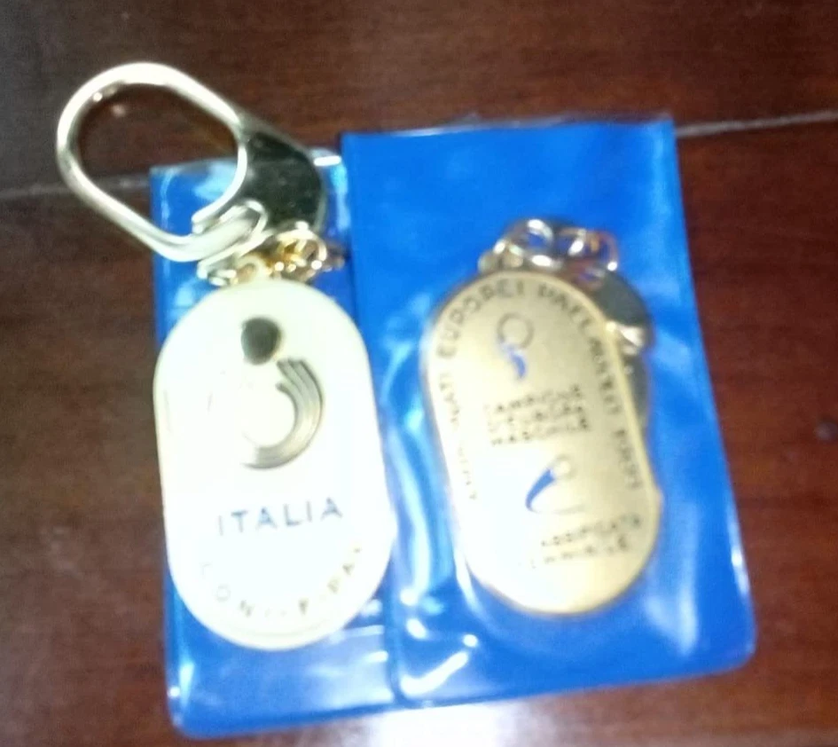 Llavero Indiscutible Europeo 1989 Celebrando Fipav Campeón Oficial Italia Foto 2 de 4
