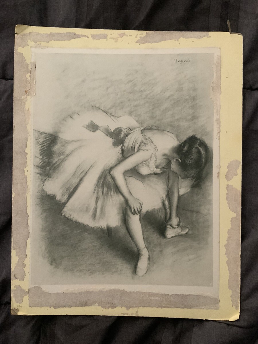Edgar Degas Lithograph with Frame removed. Signed, rare