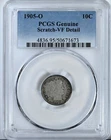 1905 O Barber Dime PCGS VF Detail Genuine Silver Coin 4836