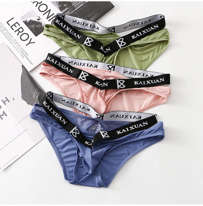 3Pack Breathable U Bag Convex T Back Nylon Underwear Sexy Thin Briefs Underwear - Image 3 of 4