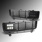 FOR 94-01 DODGE RAM LOWER BLACK BUMPER GRILLE WITH BUILD-IN WHITE LED FOG LIGHTS
