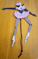 Vintage Dee Segula Ballerina Cat Lady Articulated String Puppet Signed Original