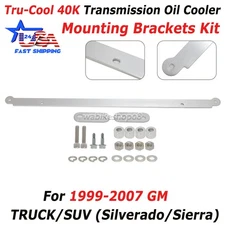 Transmission Oil Cooler Mounting Brackets Kit For 1999-2007 GM Trucks Sierra SUV