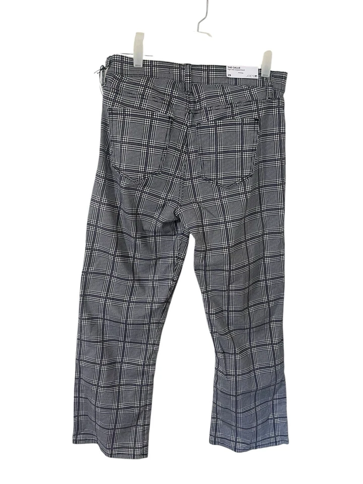 Joe’s The Callie Grey Purple Houndstooth Plaid High Rise Crop Boot Size 29 $198 - Image 4 of 4