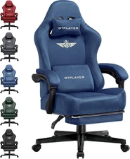 GTPLAYER Gaming Chair Fabric with Pocket Spring Cushion, Big and Tall Gamings Ch