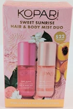 Kopari Sweet Sunrise Hair & Body Mist Mini Duo: Pink Guava & Malibu Peach