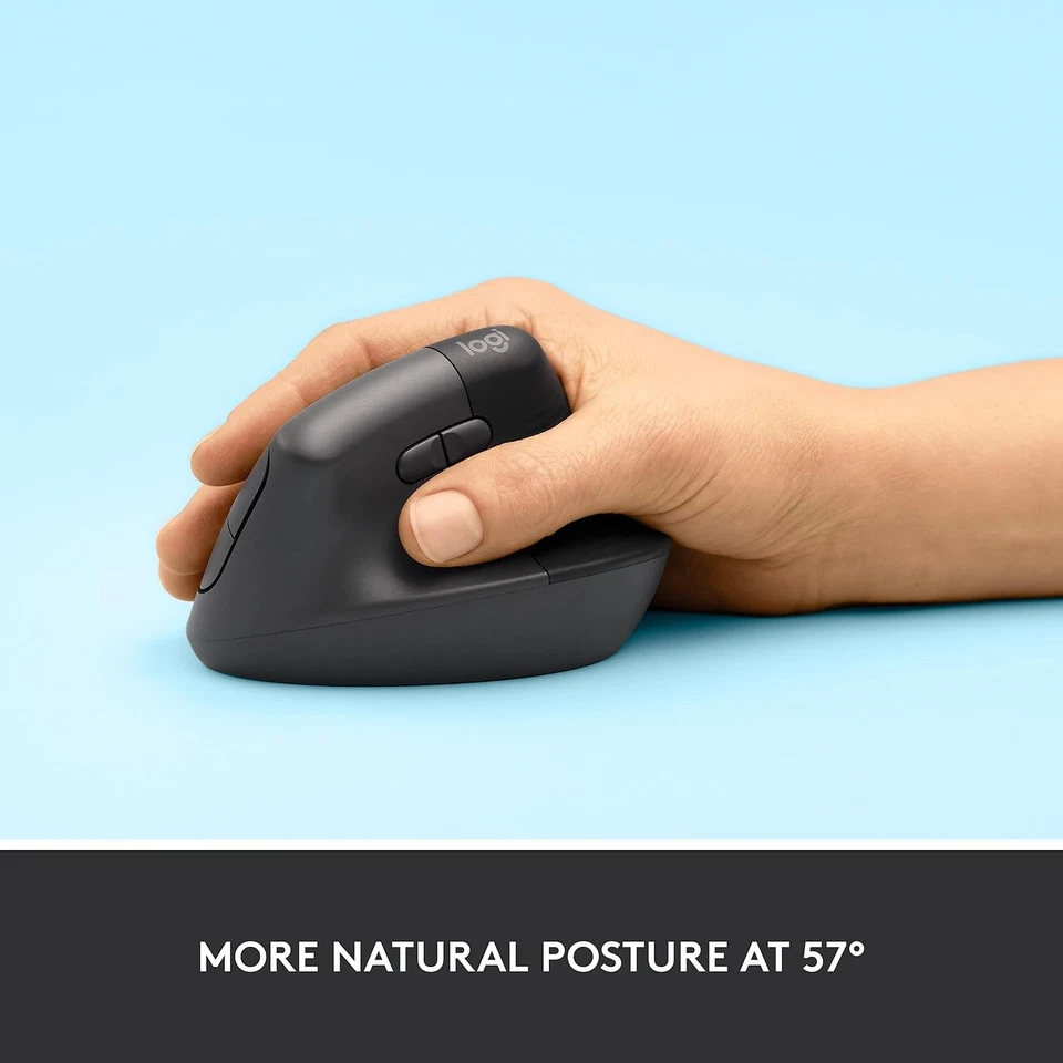 Lift Vertical Ergonomic Mouse, Wireless, Bluetooth or Logi Bolt USB Receiver,... - Image 3 of 4