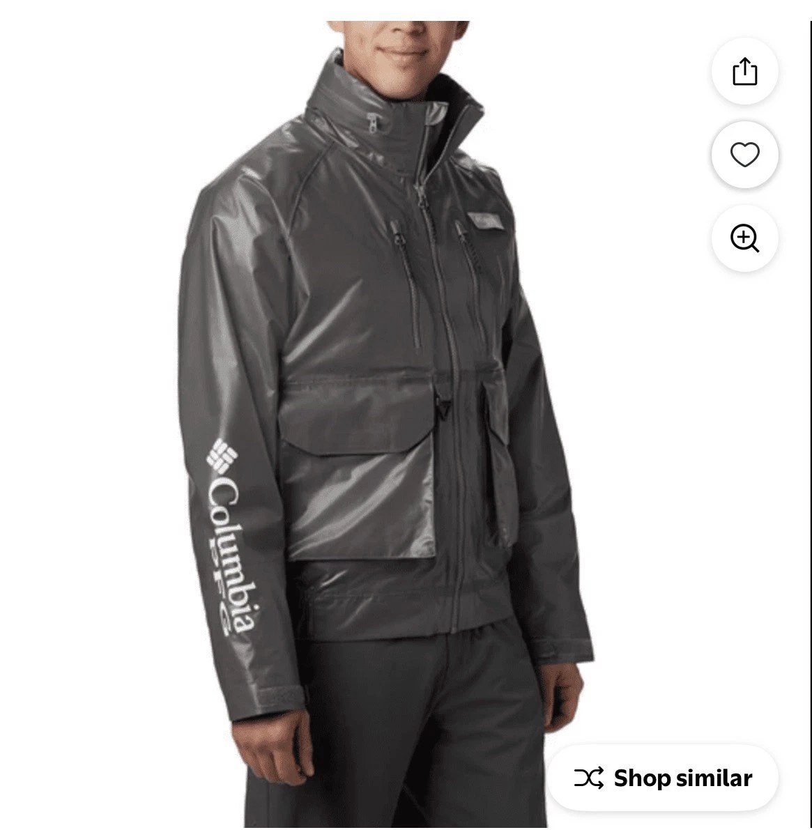 Columbia PFG Force ODX OutDry Waterproof Resistant Mens Fishing Jacket Sz SMALL