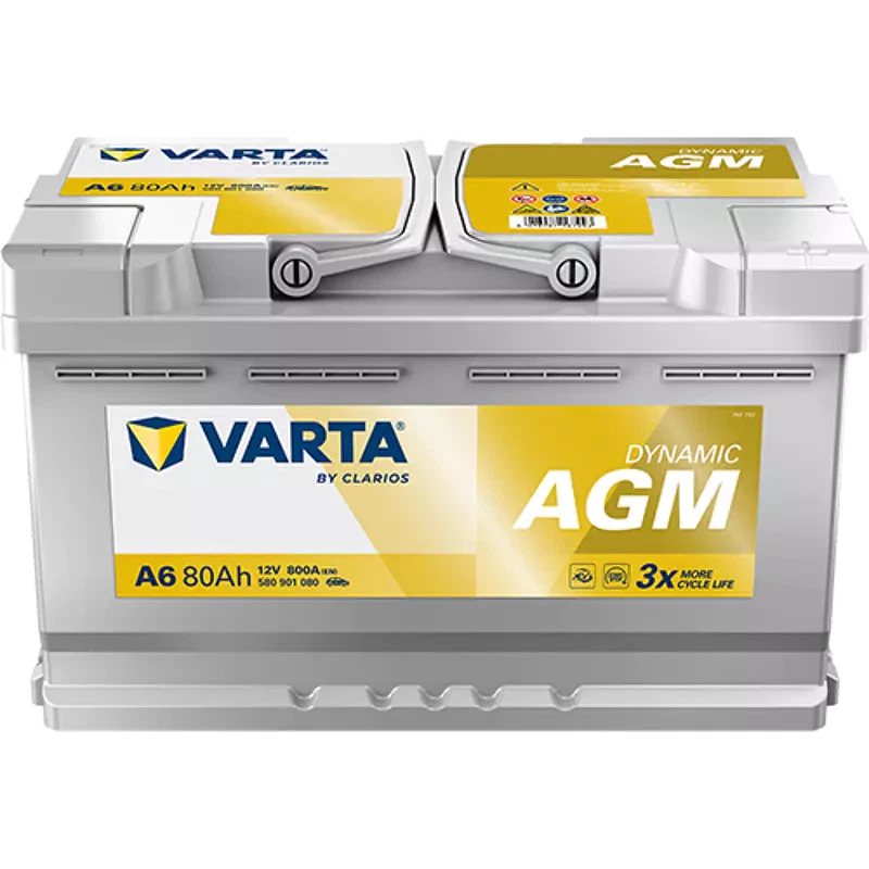 Batterie de voiture VARTA 80Ah/800A AUDI A3 2.0 TDI 16V