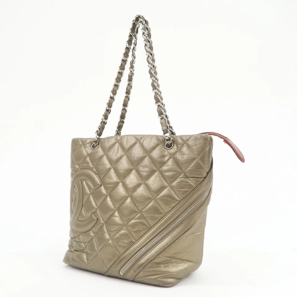 Bolso de Hombro Chanel Línea Cambon Algodón Cadena Club Bolso de Mano A34317 Auténtico Usado Envío Gratis Foto 3 de 4